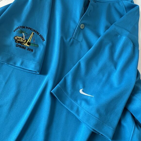 Nike Golf Tour Performance Dri Fit Polo Shirt Adult Large Blue Mens - Picture 5 of 11